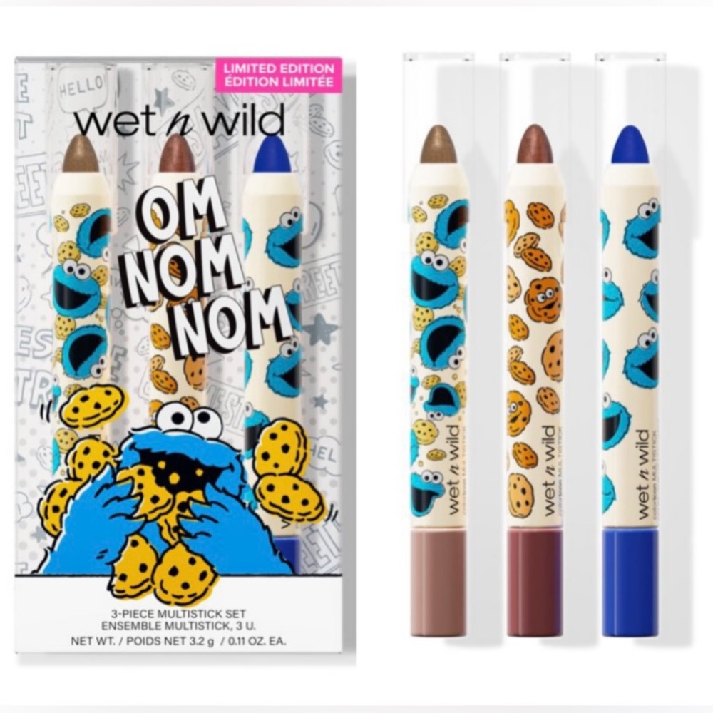 Sesame Street Cookie Monster Multi Face Stick Kit Om Nom Nom
